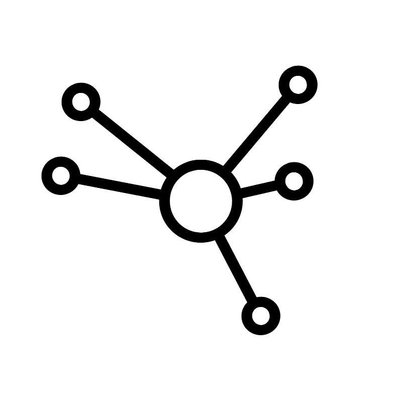 a circle connected to five other circles around it